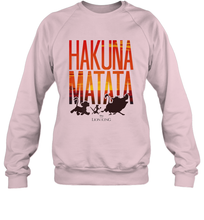 Load image into Gallery viewer, Disney Lion King Hakuna Matata Sunset Fill Trio Logo Crewneck Sweatshirt

