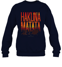 Load image into Gallery viewer, Disney Lion King Hakuna Matata Sunset Fill Trio Logo Crewneck Sweatshirt
