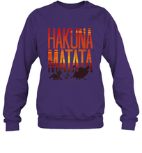 Load image into Gallery viewer, Disney Lion King Hakuna Matata Sunset Fill Trio Logo Crewneck Sweatshirt
