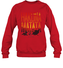 Load image into Gallery viewer, Disney Lion King Hakuna Matata Sunset Fill Trio Logo Crewneck Sweatshirt
