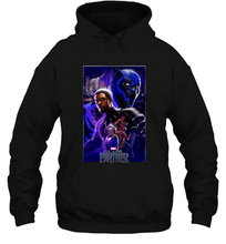 Load image into Gallery viewer, Marvel Black Panther Movie Wakanda Purple Poster Hooded Sweatshirt

