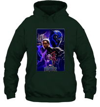 Load image into Gallery viewer, Marvel Black Panther Movie Wakanda Purple Poster Hooded Sweatshirt
