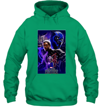 Load image into Gallery viewer, Marvel Black Panther Movie Wakanda Purple Poster Hooded Sweatshirt
