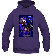 Load image into Gallery viewer, Marvel Black Panther Movie Wakanda Purple Poster Hooded Sweatshirt
