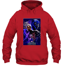 Load image into Gallery viewer, Marvel Black Panther Movie Wakanda Purple Poster Hooded Sweatshirt
