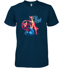 Load image into Gallery viewer, Marvel Captain Marvel Fly High Goose Cat Men's Premium T-Shirt
