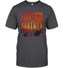 Load image into Gallery viewer, Disney Lion King Hakuna Matata Sunset Fill Trio Logo Men's T-Shirt

