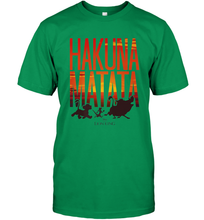 Load image into Gallery viewer, Disney Lion King Hakuna Matata Sunset Fill Trio Logo Men's T-Shirt
