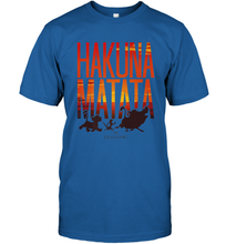 Load image into Gallery viewer, Disney Lion King Hakuna Matata Sunset Fill Trio Logo Men's T-Shirt
