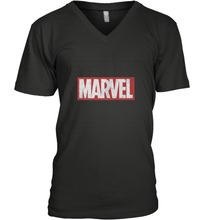 Load image into Gallery viewer, Marvel Classic Distressed Logo Men's V-Neck
