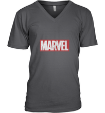 Load image into Gallery viewer, Marvel Classic Distressed Logo Men's V-Neck
