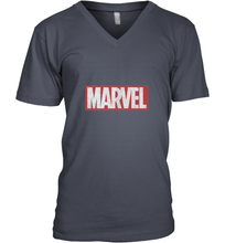 Load image into Gallery viewer, Marvel Classic Distressed Logo Men's V-Neck
