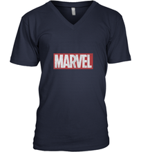Load image into Gallery viewer, Marvel Classic Distressed Logo Men's V-Neck
