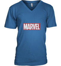 Load image into Gallery viewer, Marvel Classic Distressed Logo Men's V-Neck
