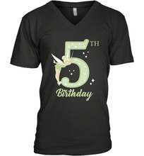 Load image into Gallery viewer, Disney Peter Pan 5th Birthday Tinkerbell Portrait Men's V-Neck

