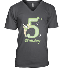 Load image into Gallery viewer, Disney Peter Pan 5th Birthday Tinkerbell Portrait Men's V-Neck
