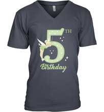 Load image into Gallery viewer, Disney Peter Pan 5th Birthday Tinkerbell Portrait Men's V-Neck
