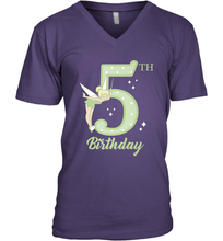 Load image into Gallery viewer, Disney Peter Pan 5th Birthday Tinkerbell Portrait Men's V-Neck
