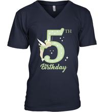 Load image into Gallery viewer, Disney Peter Pan 5th Birthday Tinkerbell Portrait Men's V-Neck
