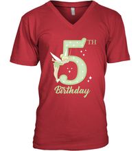 Load image into Gallery viewer, Disney Peter Pan 5th Birthday Tinkerbell Portrait Men's V-Neck
