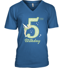 Load image into Gallery viewer, Disney Peter Pan 5th Birthday Tinkerbell Portrait Men's V-Neck
