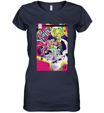 Load image into Gallery viewer, Marvel Doctor Strange Loki Fight Comic Cover Women's V-Neck T-Shirt
