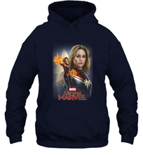 Load image into Gallery viewer, Marvel Captain Marvel Powers Portrait Hooded Sweatshirt
