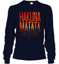 Load image into Gallery viewer, Disney Lion King Hakuna Matata Sunset Fill Trio Logo Long Sleeve T-Shirt
