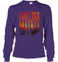Load image into Gallery viewer, Disney Lion King Hakuna Matata Sunset Fill Trio Logo Long Sleeve T-Shirt
