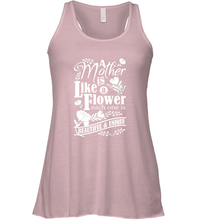 Load image into Gallery viewer, A mother is like a flower each one is beautiful and unique Women's Racerback Tank
