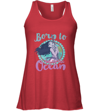 Load image into Gallery viewer, Disney Moana Born To Be In The Ocean Painted Women's Racerback Tank
