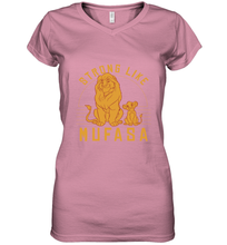Load image into Gallery viewer, Disney Lion King Simba Strong Like Mufasa Women's V-Neck T-Shirt
