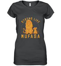 Load image into Gallery viewer, Disney Lion King Simba Strong Like Mufasa Women's V-Neck T-Shirt
