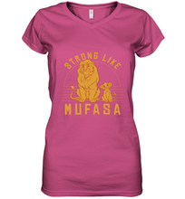 Load image into Gallery viewer, Disney Lion King Simba Strong Like Mufasa Women's V-Neck T-Shirt
