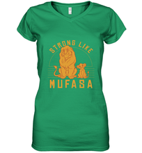 Load image into Gallery viewer, Disney Lion King Simba Strong Like Mufasa Women's V-Neck T-Shirt
