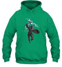 Load image into Gallery viewer, Marvel Avengers Endgame Captain America Assemble Lightning Hooded Sweatshirt
