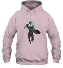 Load image into Gallery viewer, Marvel Avengers Endgame Captain America Assemble Lightning Hooded Sweatshirt
