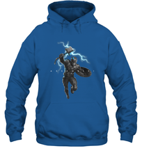 Load image into Gallery viewer, Marvel Avengers Endgame Captain America Assemble Lightning Hooded Sweatshirt
