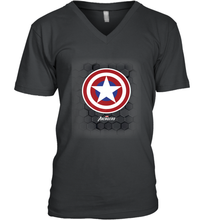 Load image into Gallery viewer, Marvel Gamerverse Captain America Symbol Hexagon Background Men's V-Neck
