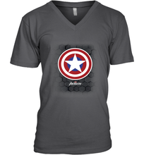 Load image into Gallery viewer, Marvel Gamerverse Captain America Symbol Hexagon Background Men's V-Neck

