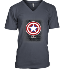 Load image into Gallery viewer, Marvel Gamerverse Captain America Symbol Hexagon Background Men's V-Neck
