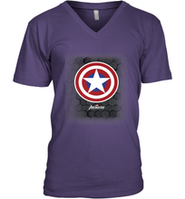 Load image into Gallery viewer, Marvel Gamerverse Captain America Symbol Hexagon Background Men's V-Neck
