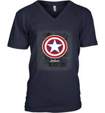 Load image into Gallery viewer, Marvel Gamerverse Captain America Symbol Hexagon Background Men's V-Neck
