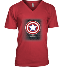 Load image into Gallery viewer, Marvel Gamerverse Captain America Symbol Hexagon Background Men's V-Neck
