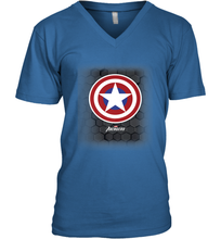Load image into Gallery viewer, Marvel Gamerverse Captain America Symbol Hexagon Background Men's V-Neck
