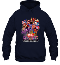 Load image into Gallery viewer, Marvel Rising Secret Warriors Hero Action Pose Collage Hooded Sweatshirt
