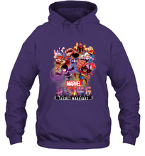Load image into Gallery viewer, Marvel Rising Secret Warriors Hero Action Pose Collage Hooded Sweatshirt
