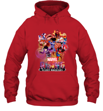 Load image into Gallery viewer, Marvel Rising Secret Warriors Hero Action Pose Collage Hooded Sweatshirt
