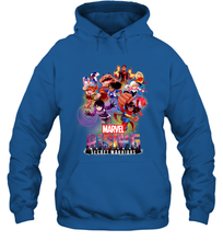 Load image into Gallery viewer, Marvel Rising Secret Warriors Hero Action Pose Collage Hooded Sweatshirt
