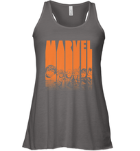 Load image into Gallery viewer, Marvel Avengers Halloween Logo Character Stencil Women's Racerback Tank
